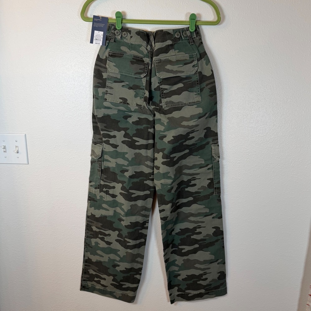 Universal Thread Womens Camo High Rise Cargo Pants Size 0 Green Camouflage New - Picture 3 of 11